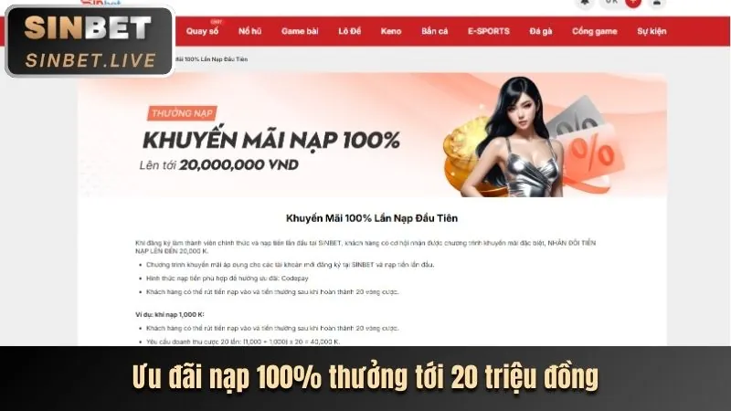 Chương trình hoàn trả và thưởng nạp lại 98win01